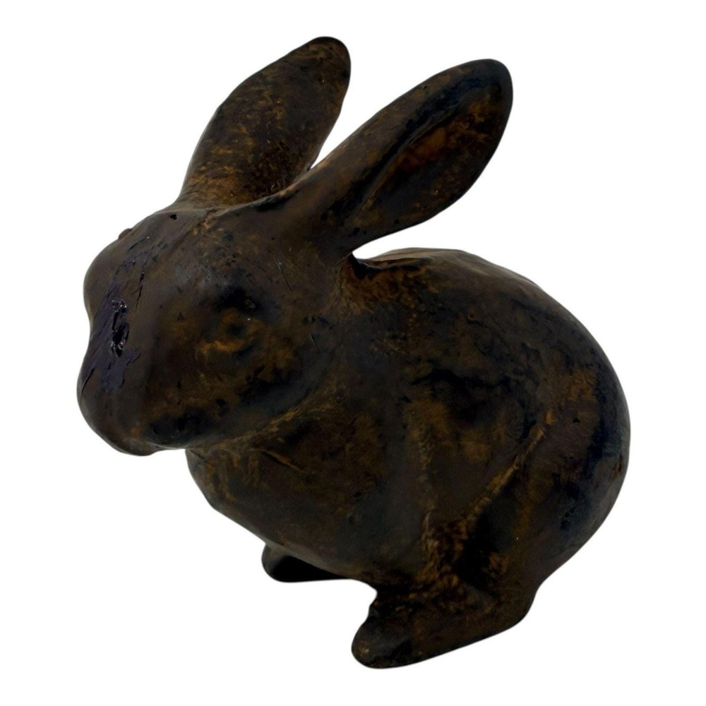 Small Cast Iron Rabbit Bunny Rustic Farmhouse Decor - Picture 9 of 12